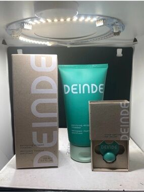 DEINDE Purifying Whipped Cleanser 5.1 oz & Ultra-Cooling Eye Roller exp 12/26